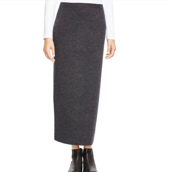 Eileen Fisher Dresses & Skirts - 100% Merino Knit Midi Skirt Elastic Waist Size 2X